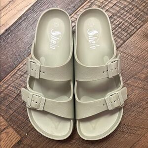 SHEIN Double Buckle Slides size 8